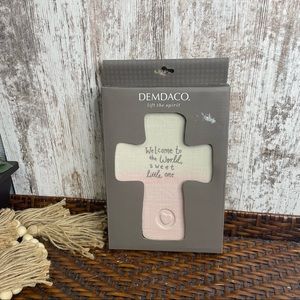NIB Demdaco Cross Girl Gift Set Baby Welcome to the world sweet little one